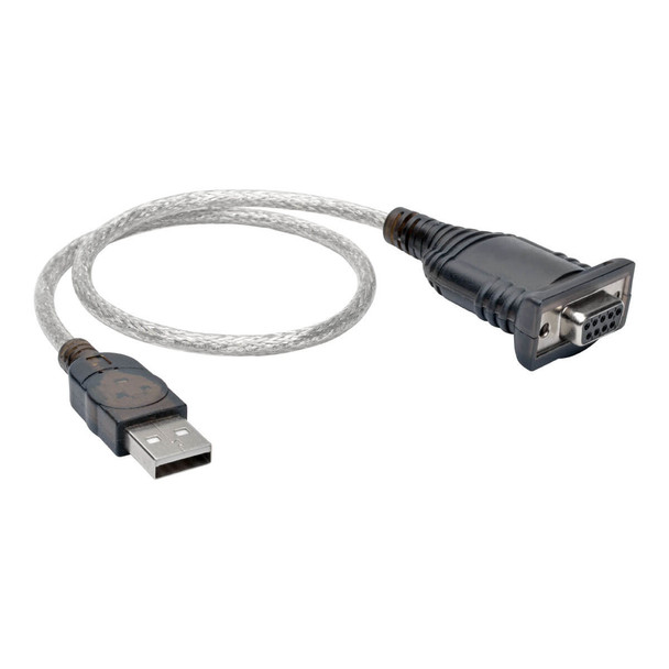Tripp Lite USB to Null Modem Serial FTDI Adapter Cable with COM Retention (USB-A to DB9 M/F U209-18N-NULL 037332198297