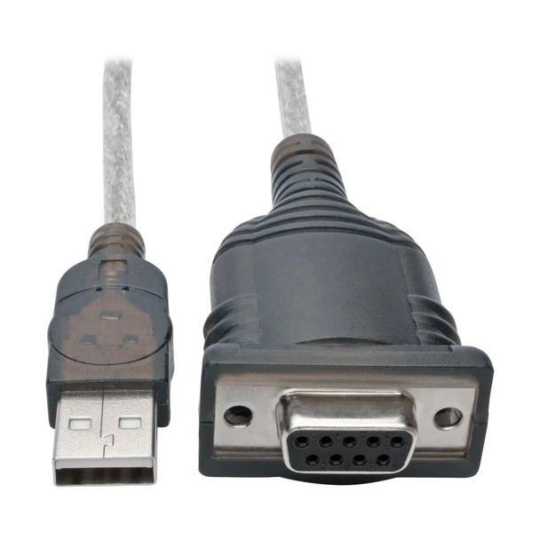 Tripp Lite USB to Null Modem Serial FTDI Adapter Cable with COM Retention (USB-A to DB9 M/F U209-18N-NULL 037332198297