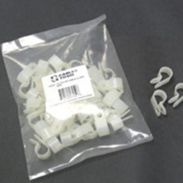 C2G 0.25in Nylon 50pk cable clamp White 50 pc(s) 43049