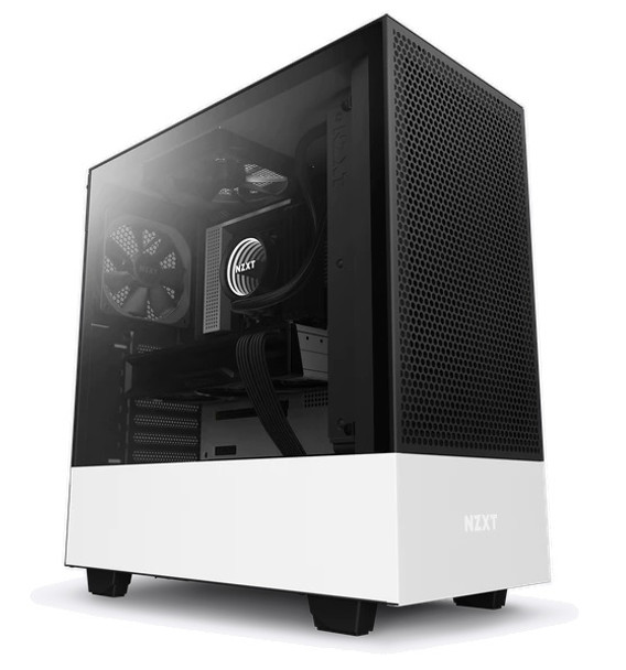 NZXT Case CA-H52FW-01 H510 Flow Compact Mid-Tower SGCC Steel/Tempered Glass White Retail