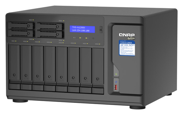 QNAP TVS-h1288X NAS Tower Ethernet LAN Black W-1250 TVS-H1288X-W1250-16G-US 885022020430 3