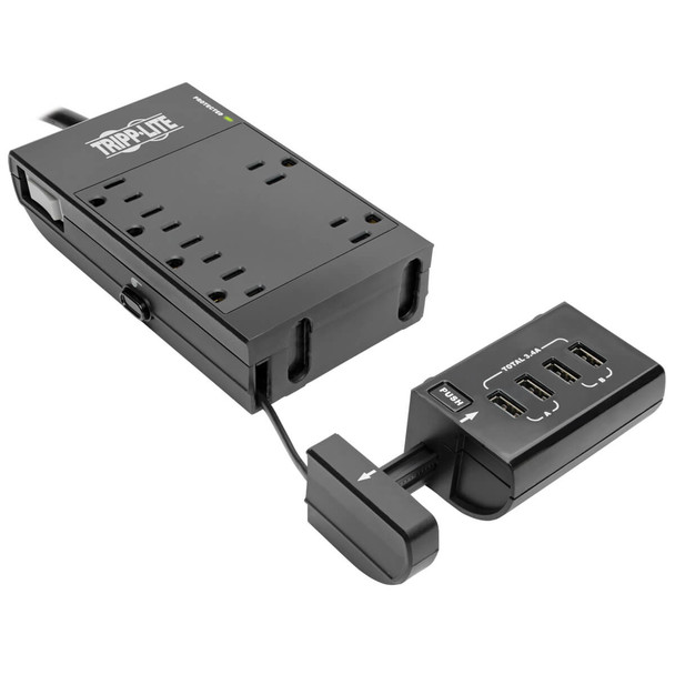 Tripp Lite TLP68UBAM surge protector Black 6 AC outlet(s) 120 V 2.44 m TLP68UBAM 037332265814