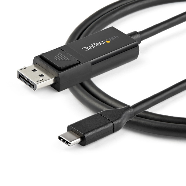 StarTech.com 3ft (1m) USB C to DisplayPort 1.2 Cable 4K 60Hz - Bidirectional DP to USB-C or USB-C to DP Reversible Video Adapter Cable - HBR2/HDR - USB Type C/TB3 Monitor Cable CDP2DP1MBD 065030886796
