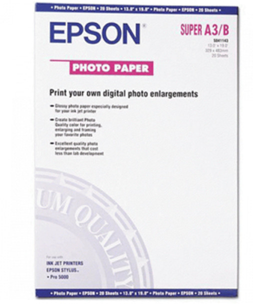 Epson S041143 photo paper A3 Gloss S041143 010343814103