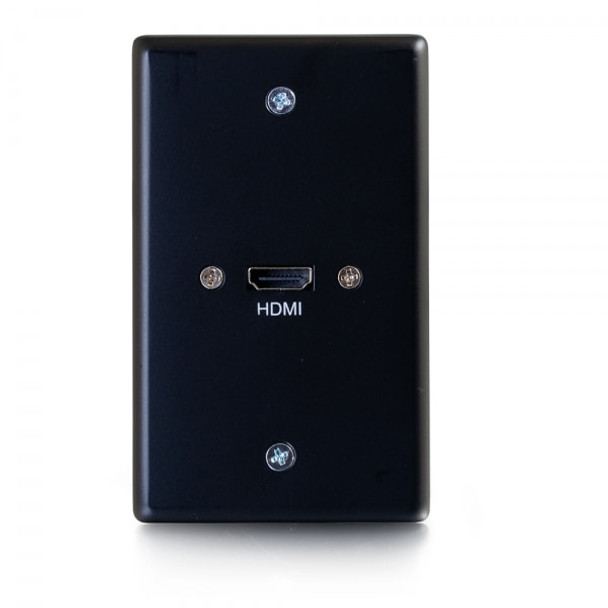 C2G C2G Single Gang Wall Plate with HDMI Pigtail Black 39878 757120398783