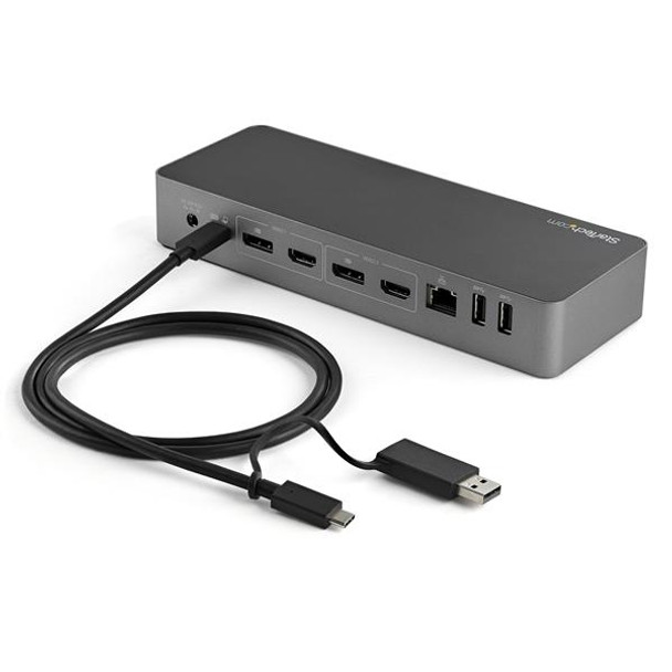 Startech.Com Universal Hybrid USB-A USB-C Docking Station for USB-C,TB3 & USB-A laptops w/ 2- DK30C2DPEP 065030879972