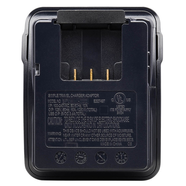Tripp Lite Safe-It 2-Outlet Universal Travel Charger - 5-15R Outlets, 2 Usb Ports, Direct Plug-In With 5 Plug Options, Antimicrobial Protection Sk2Utravam 037332265760