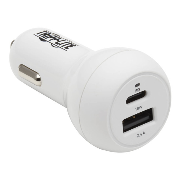 Tripp Lite DUAL-PORT USB CAR CHARGER 30W PD WHT U280-C02-30W-K 037332260901