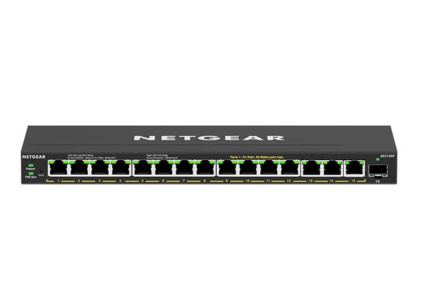 NETGEAR 16-Port PoE Plus Gigabit Plus GS316EP-100NAS 606449153637