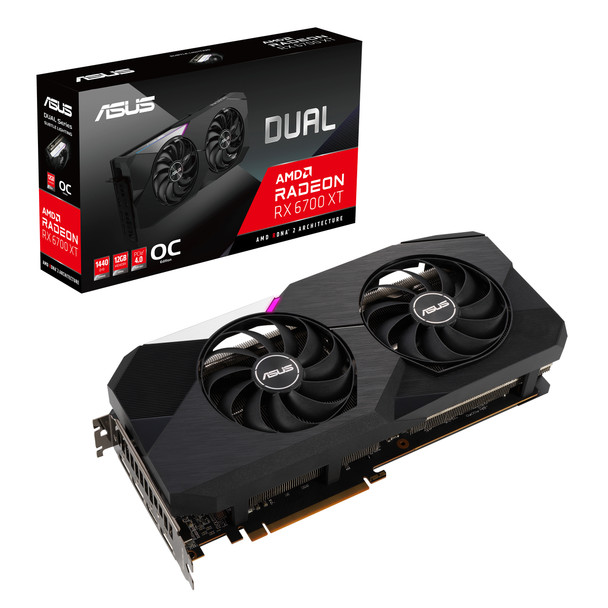 ASUS Dual -RX6700XT-O12G AMD Radeon RX 6700 XT 12 GB GDDR6 DUAL-RX6700XT-O12G 195553433044 DH
