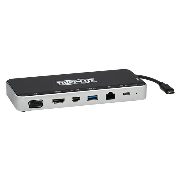 Tripp Lite U442-DOCK16-B USB Dock, Triple Display - 4K HDMI & mDP, VGA, USB 3.2 Gen 1, USB-A/C Hub, GbE, 60W PD Charging U442-DOCK16-B 037332253620