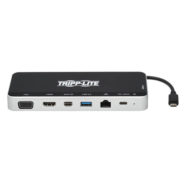 Tripp Lite U442-DOCK16-B USB Dock, Triple Display - 4K HDMI & mDP, VGA, USB 3.2 Gen 1, USB-A/C Hub, GbE, 60W PD Charging U442-DOCK16-B 037332253620