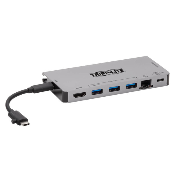 Tripp Lite U442-DOCK5D-GY USB-C Dock - 4K HDMI, USB 3.2 Gen 1, USB-A Hub, GbE, Memory Card, 100W PD Charging, Detachable Cord U442-DOCK5D-GY 037332241023