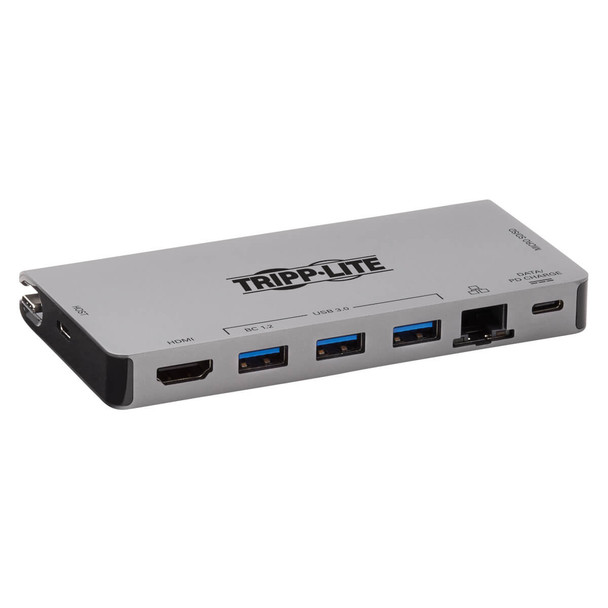 Tripp Lite U442-DOCK5D-GY USB-C Dock - 4K HDMI, USB 3.2 Gen 1, USB-A Hub, GbE, Memory Card, 100W PD Charging, Detachable Cord U442-DOCK5D-GY 037332241023