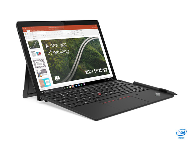 Lenovo ThinkPad X12 Detachable Hybrid (2-in-1) 31.2 cm (12.3") Touchscreen Full HD+ Intel Core i7 16 GB LPDDR4x-SDRAM 512 GB SSD Wi-Fi 6 (802.11ax) Windows 10 Pro Black 20UW000SUS 195477750357