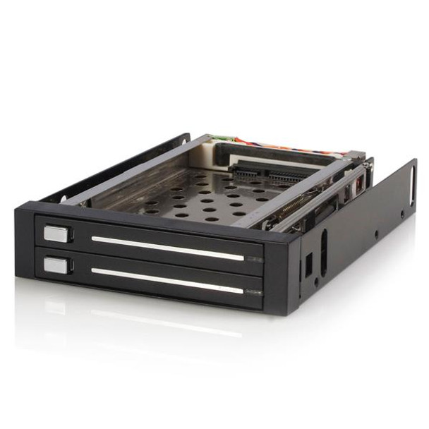 StarTech.com 2 Drive 2.5in Trayless Hot Swap SATA Mobile Rack Backplane HSB220SAT25B 065030827980