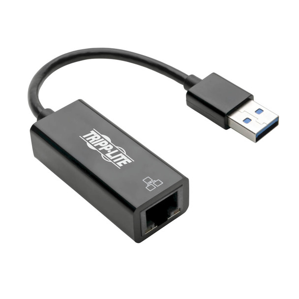 Tripp Lite U336-000-R USB 3.0 to Gigabit Ethernet NIC Network Adapter - 10/100/1000 Mbps, Black U336-000-R 037332174925