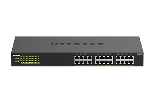 Netgear GS324PP Unmanaged Gigabit Ethernet (10/100/1000) Power over Ethernet (PoE) Black GS324PP-100NAS 606449144819