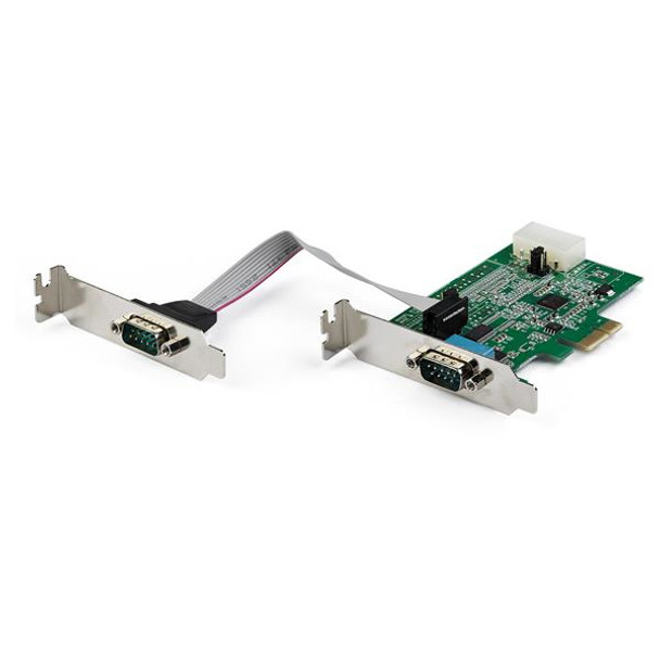 StarTech.com 2-port PCI Express RS232 Serial Adapter Card - PCIe RS232 Serial Host Controller Card - PCIe to Serial DB9 - 16950 UART - Low Profile Expansion Card - Windows & Linux PEX2S953LP 065030881166