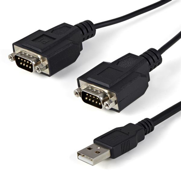 StarTech.com 2 Port FTDI USB to Serial RS232 Adapter Cable with COM Retention ICUSB2322F 065030843492