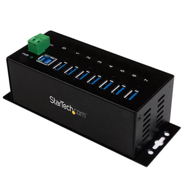 StarTech.com 7-Port Industrial USB 3.0 Hub with ESD & 350W Surge Protection ST7300USBME 065030860352