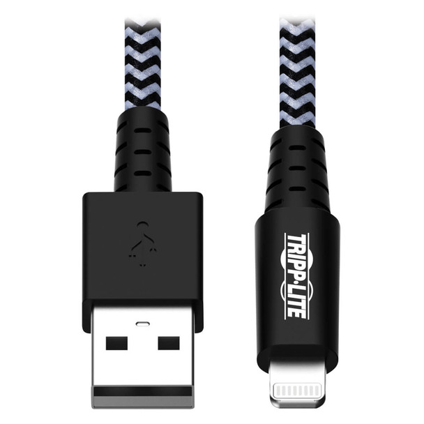 Tripp Lite M100-003-HD Heavy-Duty USB-A to Lightning Sync/Charge Cable, MFi Certified - M/M, USB 2.0, 3 ft. (0.91 m) M100-003-HD 037332207302