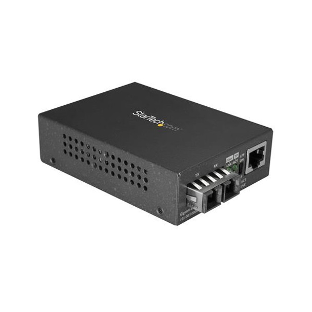 StarTech.com Multimode (MM) SC Fiber Media Converter for 10/100/1000 Network - 550m Range - Gigabit Ethernet - 850nm - Full Duplex MCMGBSCMM055 065030878227