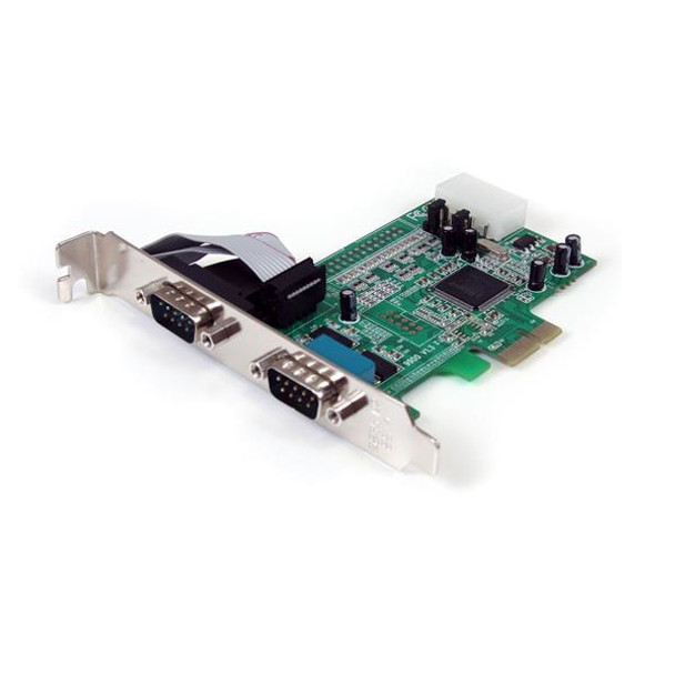 StarTech.com 2 Port Native PCI Express RS232 Serial Adapter Card with 16550 UART PEX2S553 065030841740