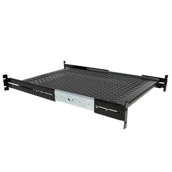 StarTech.com 2U Adjustable Mounting Depth Vented Sliding Rack Mount Shelf – 50lbs / 22.7kg UNISLDSHF19 065030837859