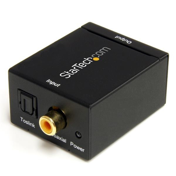 StarTech.com SPDIF Digital Coaxial or Toslink Optical to Stereo RCA Audio Converter SPDIF2AA 065030832304