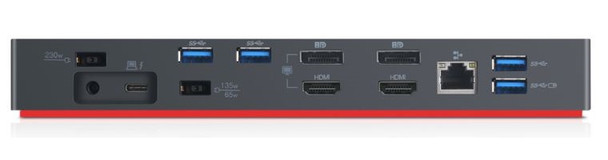 Lenovo 40AN0135US notebook dock/port replicator Wired Thunderbolt 3 Black, Red 40AN0135US 192158239729