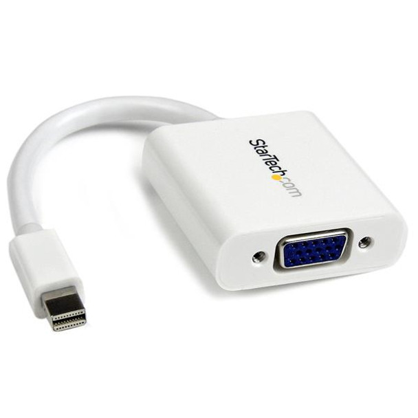 StarTech.com Mini DisplayPort to VGA Video Adapter Converter - White MDP2VGAW 065030845977