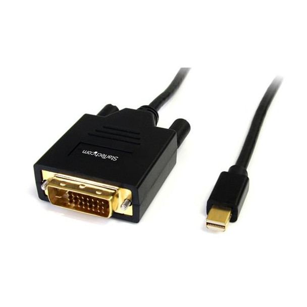 StarTech.com 6ft (1.8m) Mini DisplayPort to DVI Cable - Mini DP to DVI Adapter Cable - 1080p Video - Passive mDP to DVI-D Single Link, mDP or Thunderbolt 1/2 Mac/PC to DVI Monitor/Display MDP2DVIMM6 065030840279