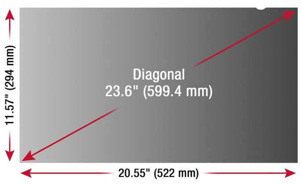 Viewsonic VSPF2360 display privacy filters Frameless display privacy filter 59.9 cm (23.6") VSPF2360 766907793710