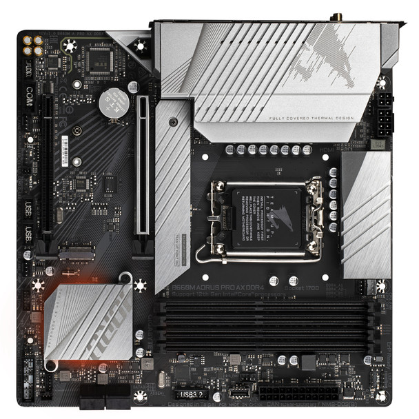 Gigabyte B660M AORUS PRO AX DDR4 motherboard Intel B660 LGA 1700 micro ATX B660M AORUS PRO AX DDR4 889523030387