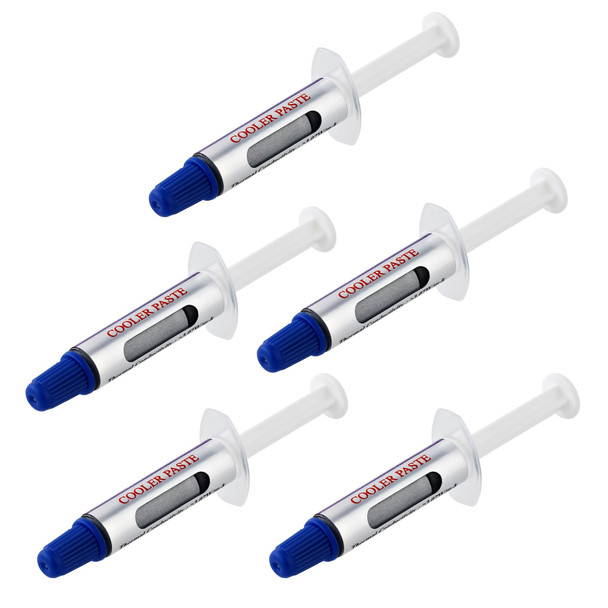 StarTech.com Thermal Paste, High Performance Thermal Paste, Pack of 5 Re-sealable Syringes (1.5g / each), Metal Oxide Heat Sink Compound, CPU/GPU Thermal Grease Paste, RoHS / CE SILV5-THERMAL-PASTE 065030895309