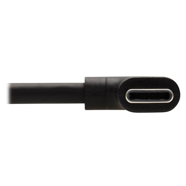 Tripp Lite U040-02M-C-5ARA USB-C Cable (M/M) - USB 2.0, Thunderbolt 3, 100W PD Charging, Right-Angle Plug, Black, 2 m (6.6 ft.) U040-02M-C-5ARA 037332263698