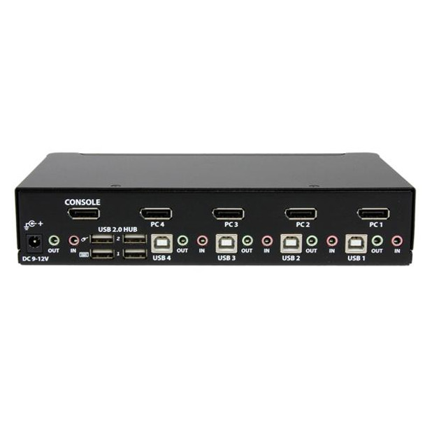 StarTech.com 4 Port USB DisplayPort KVM Switch with Audio SV431DPUA 065030837545