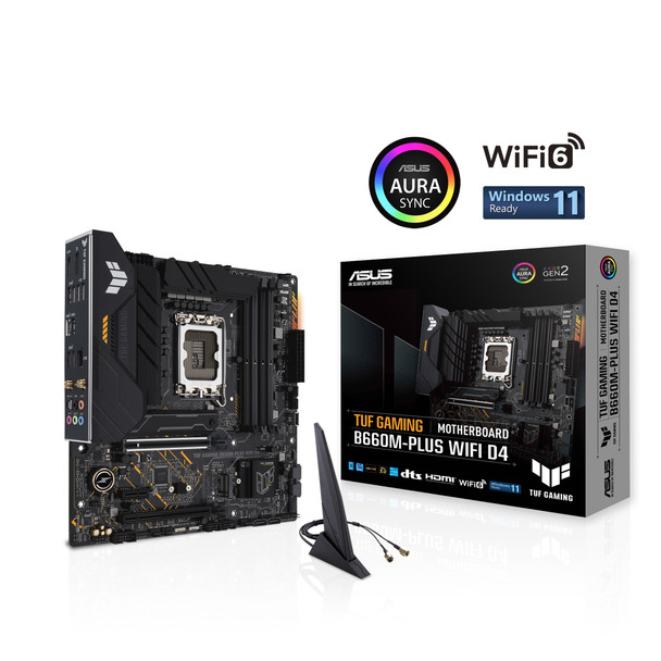 ASUS TUF GAMING B660M- PLUS WIFI D4 Intel B660 LGA 1700 micro ATX TUF GAM B660M-PLUS WIF D4 195553516853