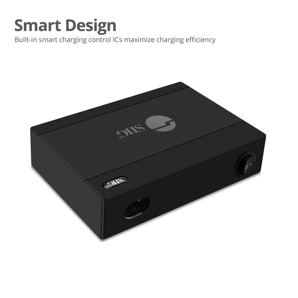 SIIG AC AC-PW1G11-S1 60W 10-Port USB Charger Brown Box