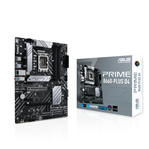 ASUS PRIME B660-PLUS D4 Intel B660 LGA 1700 ATX PRIME B660-PLUS D4 195553523011