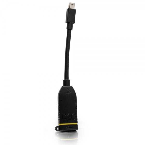 C2G Retractable Universal Mount 4K HDMI Dongle Adapter Ring with Color Coded Mini DisplayPort, DisplayPort, and USB-C C2G30029 757120300298