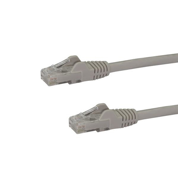 StarTech.com 25ft CAT6 Ethernet Cable - Gray CAT 6 Gigabit Ethernet Wire -650MHz 100W PoE RJ45 UTP Network/Patch Cord Snagless w/Strain Relief Fluke Tested/Wiring is UL Certified/TIA N6PATCH25GR 065030838443