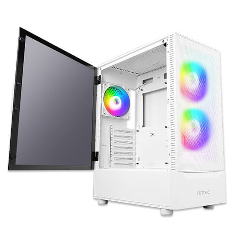Antec Case NX410 W Mid Tower Tempered Glass 2x140mm ARGB fan White Retail