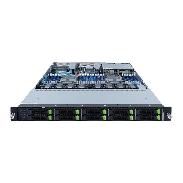 Gigabyte Server R182-NA1 1U 10Bay Xeon C621A LGA4189 Socket P+ 10x2.5 SATA/SAS/Gen4 NVMe hot-swappable 1300W Brown Box