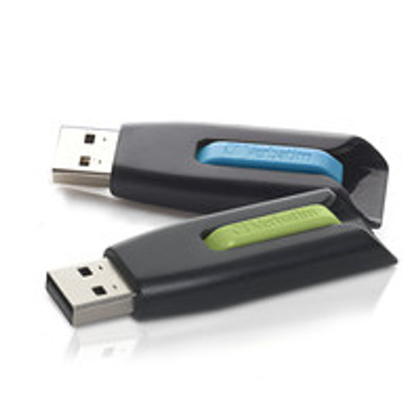 Verbatim V3 Pack USB flash drive 32 GB USB Type-A 3.2 Gen 1 (3.1 Gen 1) Black, Blue, Green 39380