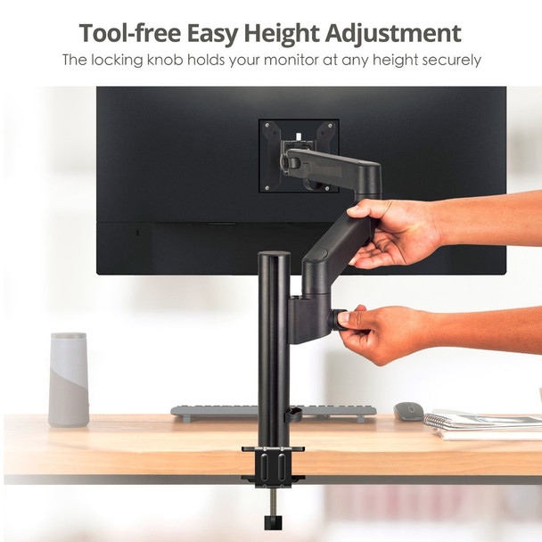 SIIG AC CE-MT3E11-S1 Dual Pole Arm Multi-Angle Monitor Desk Mount Brown Box
