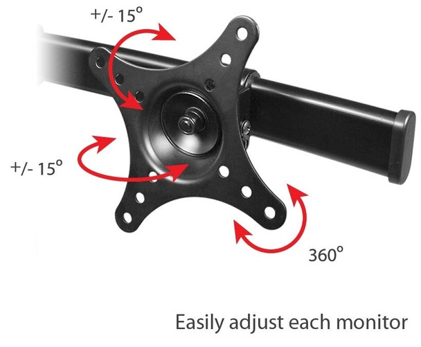 SIIG Accessory CE-MT1712-S2 Side-by-side Dual Monitor Desk Stand 13 to 27