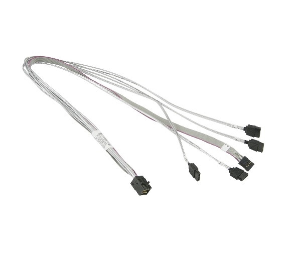 Supermicro Cable CBL-SAST-0631 55cm mini SAS HD to 4 SATA w SB 30AWG Retail