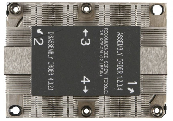 Supermicro FN SNK-P0067PSMB 1U LGA3647 CPU Heat Sink for X11 Purley Platform